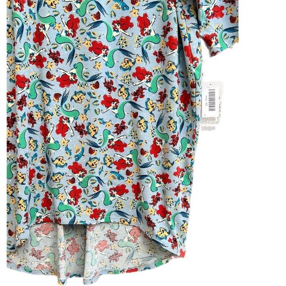 NWT XS Disney LITTLE MERMAID, Tunic Top, LuLaRoe Irma - Ariel - High low cut - Picture 4 of 4